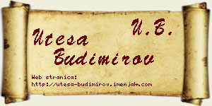 Uteša Budimirov vizit kartica
